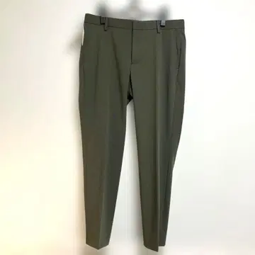 새상품 EDIFICE 남성용 XL 사이즈 슬림 테이퍼트 슬랙스 카키 그린