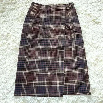 [ index ] 인덱스 타이트 스커트 무릎 기장 (L)체크 무늬