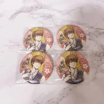 은혼 오키타 소고 일본풍 종이 캔뱃지 화조풍월 캐릭터 포스터