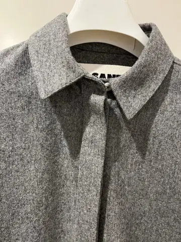 질 샌더 울 오버 셔츠