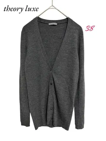 theory luxe [새상품급] V넥 가디건 겉옷 그레이 38