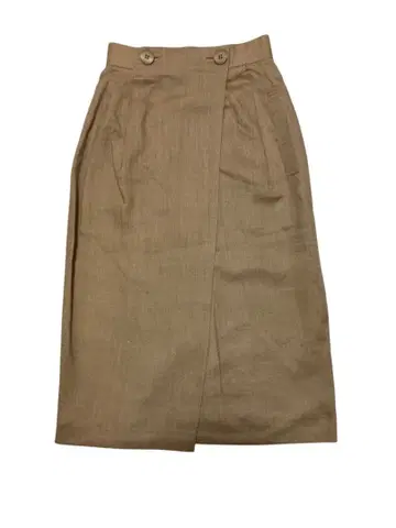 새상품급 LUFRAN 베이지 타이트 스커트 앞 슬릿 여성용 S