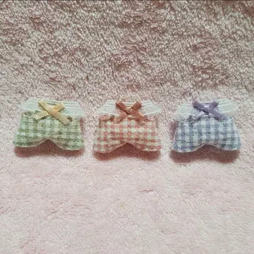 아기 의류 프릴 살로펫 체크 삼색 세트 베이지 복숭아색 보라색