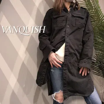 BLACK By VANQUISH 자수 롱 자켓 코트 자켓 남성용