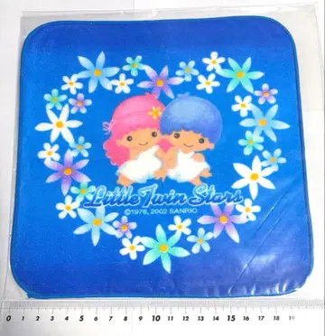 키키라라 미니 타월 손수건 산리오 헤이세이 레트로 하이비스커스 파랑