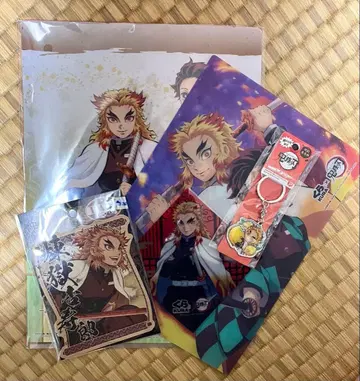 [ 새상품 ] 렌고쿠 쿄쥬로 클리어 파일 세트 키링 스티커 5종 세트