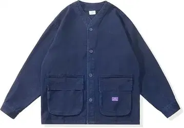 CHANGE WELL 네이비 데님 커버올 L 사이즈