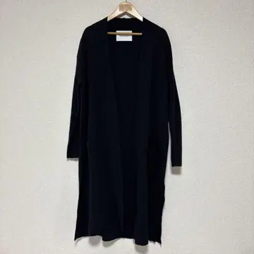 스픽 앤 스팬 코튼 실크 롱 가디건 블랙