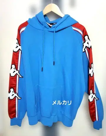 카파 반다 테이프 로고 스카이블루 후드 맨투맨 후디 XL