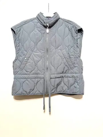 ZARA 블루 그레이 퀼팅 슬리브리스 다운 베스트