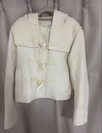 프레이 아이디 후드 부착 더플 코트 화이트