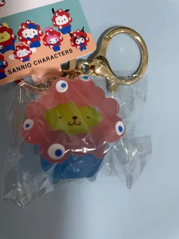 EXPO2025 산리오 미야쿠미야쿠 키링 폼폼푸딩 클리어 컬러