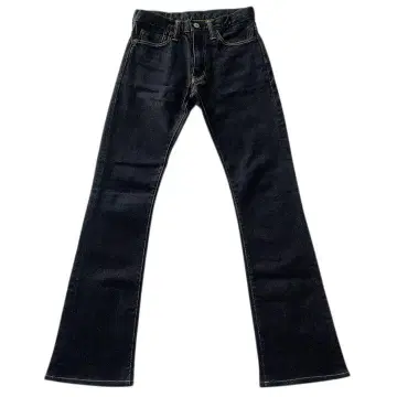 새상품급 패브포 스컬진 스트레치 부츠컷 데님 28 블랙