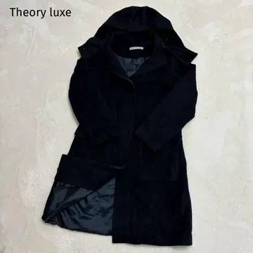 양품 Theory luxe 후디드 코트 울 네이비 사이즈 40