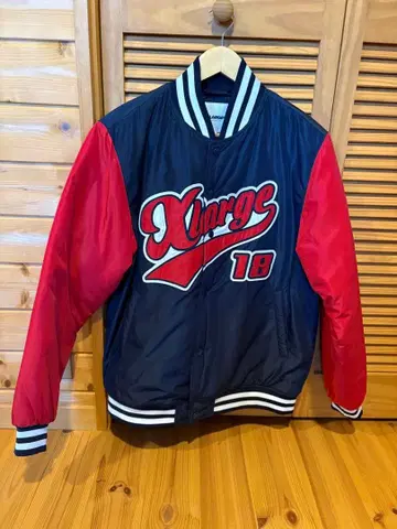 XLARGE 바시티 자켓 M 네이비/레드