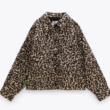 [ ZARA ] 자라 울 블렌드 프린트 오버 자켓