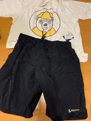 새상품 사쿠마 군 안도사우나 &사우나 T셔츠 하프 팬츠 사우나복 수륙