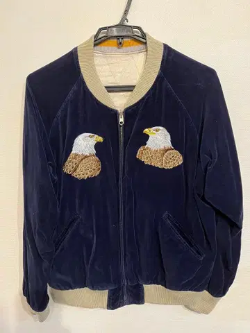 DENIME 네이비 스카잔 독수리 자수 Japan 클리닝 완료.
