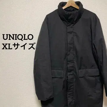 유니클로 하이브리드 다운 코트 XL 남성용 블랙 그레이