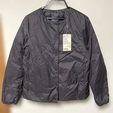 무인양품 경량 다운 포켓터블 노카라 자켓 다크 브라운 M 사이즈