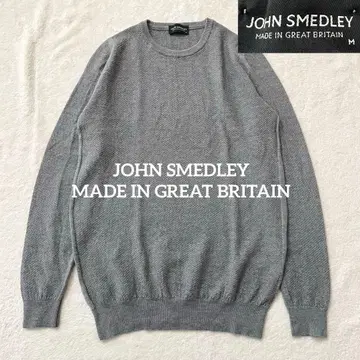 JOHN SMEDLEY 영국제 울 니트 크루넥 니트 그레이 M
