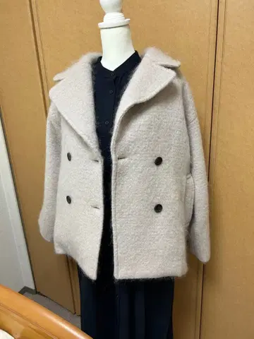 Gready Brilliant 모헤어 샤기 P 코트