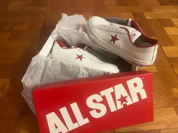 새상품/박스 포함 [CONVERSE] 와스타 J 화이트/레드 26cm