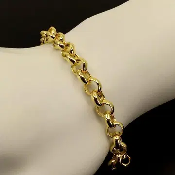 빈티지 레트로 골드 체인 팔찌 토글