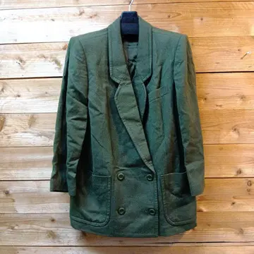 캐샤렐 레나운 올리브 그린 더블 브레스트 테일러드 자켓