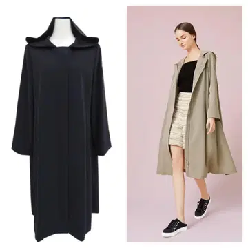 2022년 폭시 레이니 네이비 후드 부착 코트 40