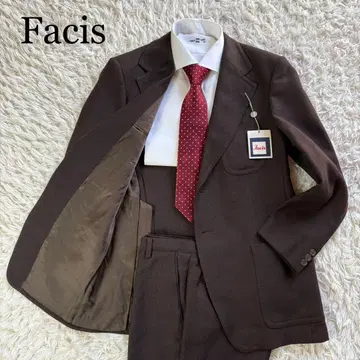 미사용 택 포함 Facis 셋업 수트 이탈리아제 브라운 A6