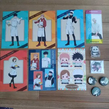 주술회전 세트 캔 배지 아크릴 스탠드