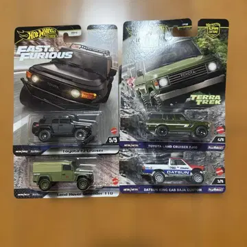 핫휠 SUV 4대 세트 랜드크루저 닷지 FJ 디펜더