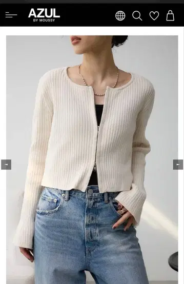 아즈르 몰얀 집업 가디건