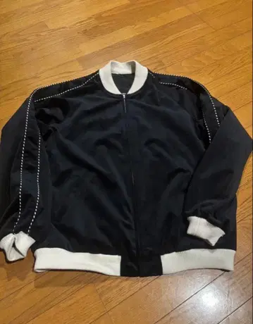 L 사이즈 WAIPER.inc 벨벳 수베니어 자켓 스카잔 블랙