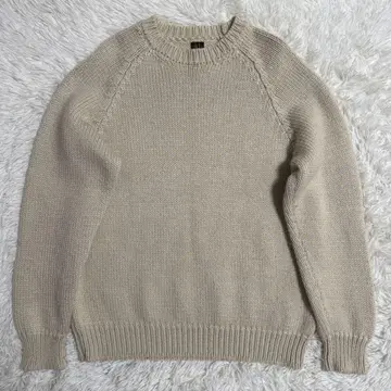 바토너 시그니처 크루넥 니트 베이지 M 실크 알파카 혼방