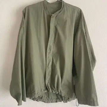 발수 고밀도 직조 스탠드 카라 자켓 남녀 공용 XXS~XS 카키 그린