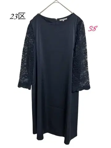 23구 [새상품급] 원피스 레이스 소매 네이비 38