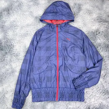 PUMA [ L ] 윈드 브레이커 퍼플 도트 빅 사이즈 따뜻한