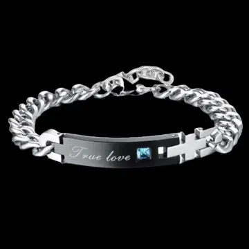 [ N004 ] 남성용 여성용 팔찌 블랙 액세서리