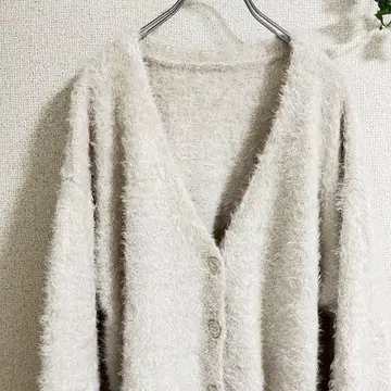 kastane Lsize 복슬복슬 크림색 가디건