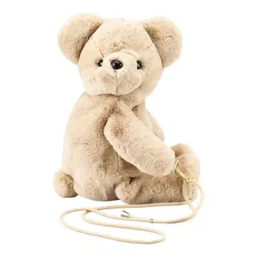 미사용 새상품 택 포함 곰 모양 봉제인형 백 봉제인형 미니백 베이지