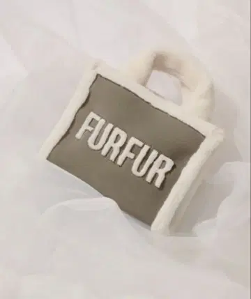 FURFUR 무스탕 로고 토트백