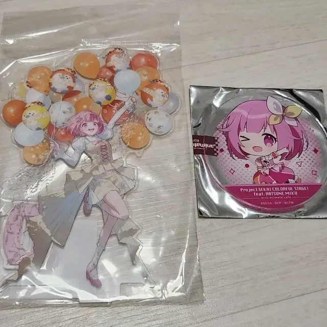 프세카 프로세카 4주년 아크릴스탠드 애니메이트 콜라보 코스터 뱃지 에무