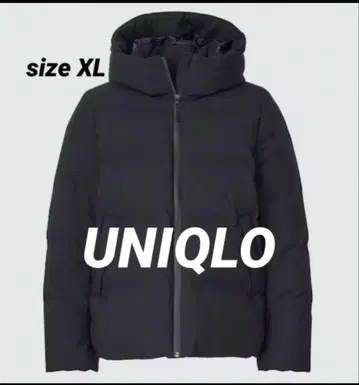 [인기 상품] 유니클로 심리스 다운 후드티 블랙 XL 사이즈