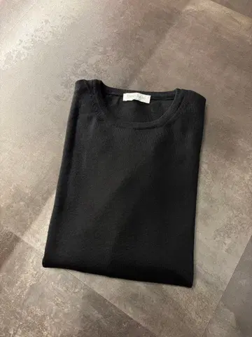 GRAN SASSO 12게이지 크루넥 울 니트 50 블랙