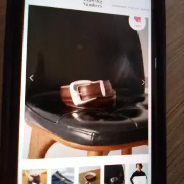 브라운 벨트 38 사이즈 스퀘어 버클 벨트 인플루언서 콜라보