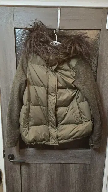 nano universe 퍼 달린 다운 자켓