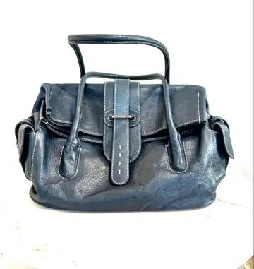 FURLA 다크 블루 가죽 핸드백