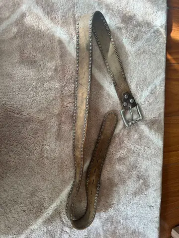 호크 컴퍼니 가죽 스터드 장식 벨트 M